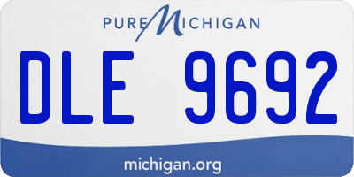 MI license plate DLE9692