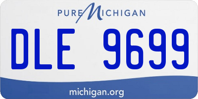 MI license plate DLE9699