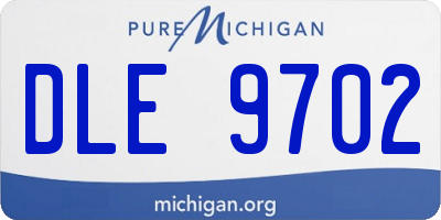MI license plate DLE9702