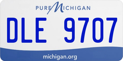 MI license plate DLE9707