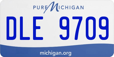MI license plate DLE9709