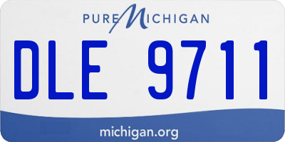 MI license plate DLE9711