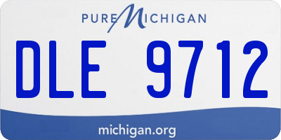 MI license plate DLE9712