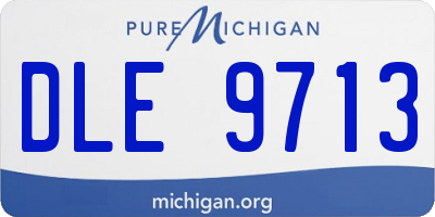 MI license plate DLE9713