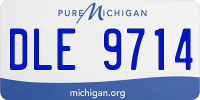 MI license plate DLE9714