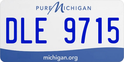 MI license plate DLE9715