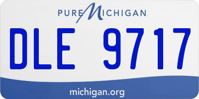 MI license plate DLE9717