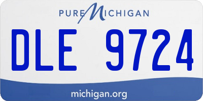 MI license plate DLE9724