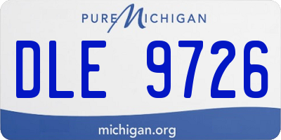 MI license plate DLE9726