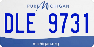 MI license plate DLE9731