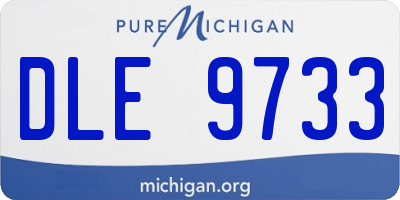 MI license plate DLE9733
