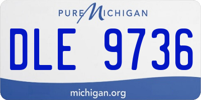 MI license plate DLE9736