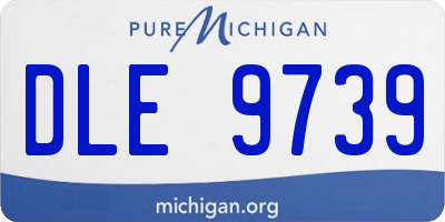 MI license plate DLE9739