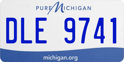 MI license plate DLE9741