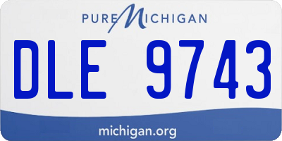MI license plate DLE9743