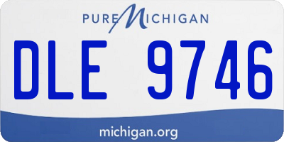 MI license plate DLE9746