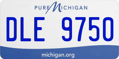 MI license plate DLE9750