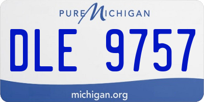 MI license plate DLE9757