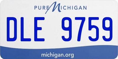 MI license plate DLE9759