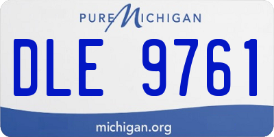 MI license plate DLE9761
