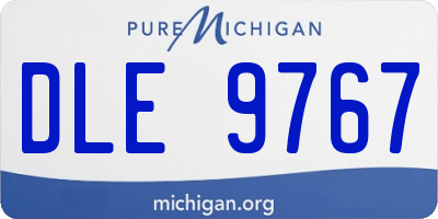 MI license plate DLE9767