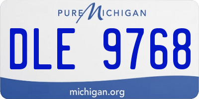 MI license plate DLE9768