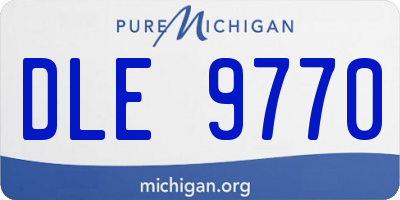 MI license plate DLE9770