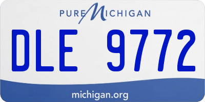 MI license plate DLE9772