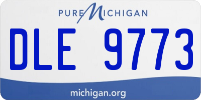MI license plate DLE9773