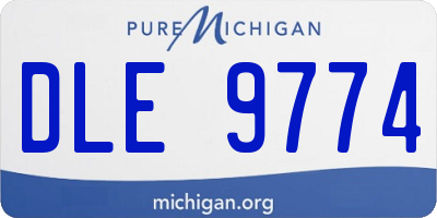 MI license plate DLE9774