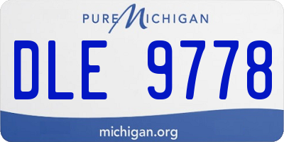 MI license plate DLE9778