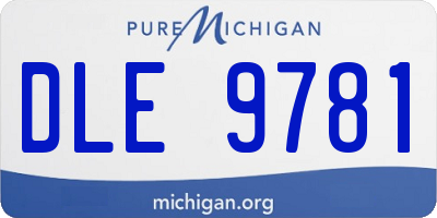 MI license plate DLE9781