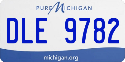 MI license plate DLE9782