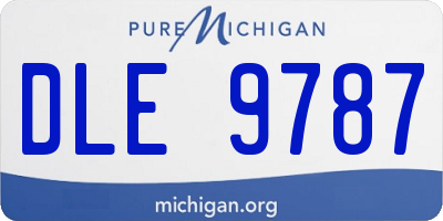 MI license plate DLE9787