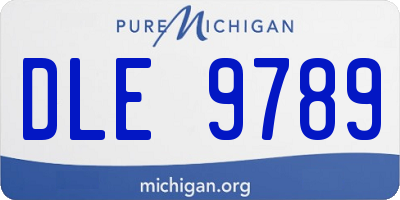 MI license plate DLE9789