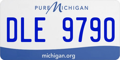MI license plate DLE9790