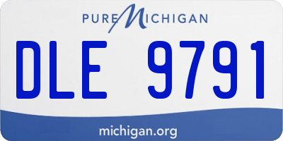 MI license plate DLE9791