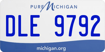 MI license plate DLE9792