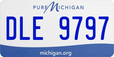 MI license plate DLE9797