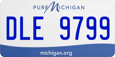 MI license plate DLE9799