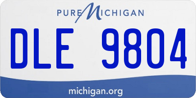 MI license plate DLE9804