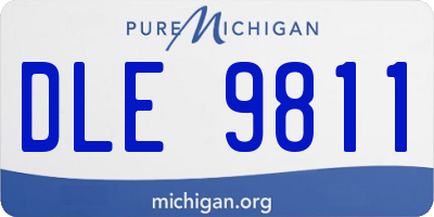 MI license plate DLE9811