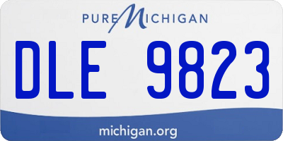 MI license plate DLE9823