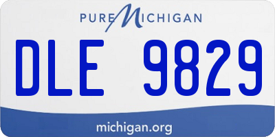MI license plate DLE9829