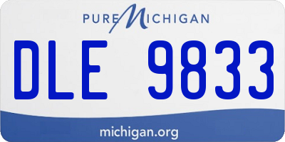MI license plate DLE9833