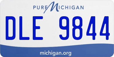 MI license plate DLE9844