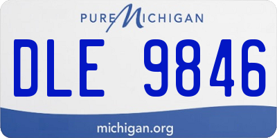 MI license plate DLE9846