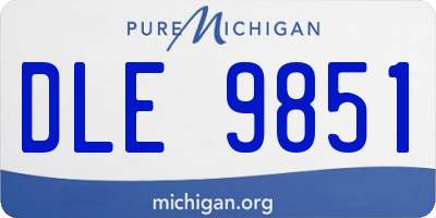 MI license plate DLE9851