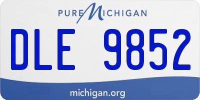 MI license plate DLE9852