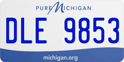 MI license plate DLE9853